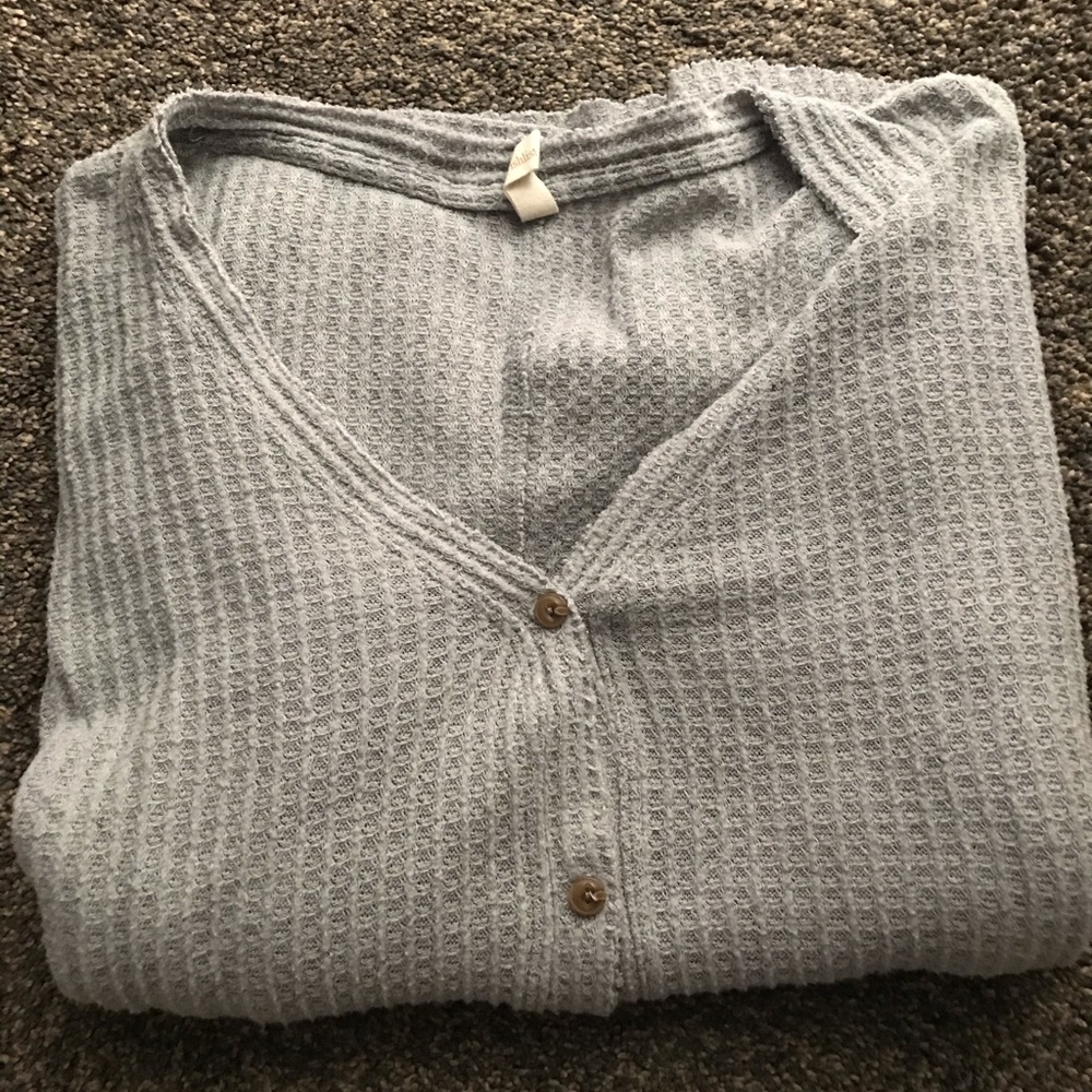 Thermal button down, tie top